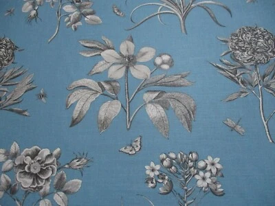 £64.99 • Buy Sanderson Curtain Fabric 'ETCHINGS AMD ROSES' 2.4 METRES (240cm) PALE COLBALT