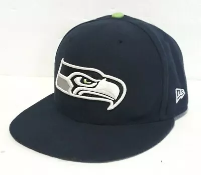 NFL Seattle Seahawks 59Fifty New Era Cap Navy Blue Hat Size 7 55.8 Cm NFC West • $12.99
