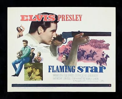 FLAMING STAR ✯ CineMasterpieces 1960 MOVIE POSTER ELVIS PRESLEY GUN RIFLE SHOOT • $235