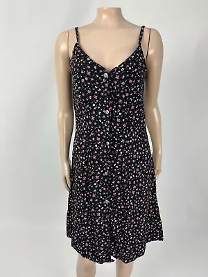 Vintage 90's Appointments Women's Dress Party Floral Rayon Short Button M3-17 • $15.99