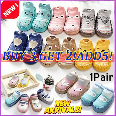 £2.99 • Buy Baby Anti-slip Slippers Socks Boys Girls Kids Toddler Cotton Boot Shoes Winter