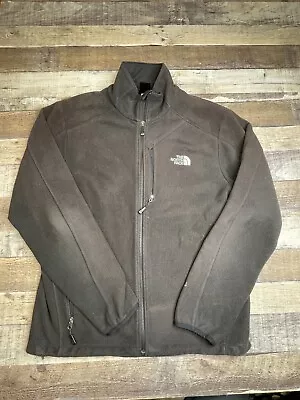 The North Face Men L Windwall Jacket Black Full Zip Liner Rugged Camp Fleece • $24.99