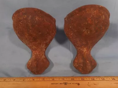 2 VTG/ANTIQUE Cast Iron Victorian Clawfoot Bath Tub Feet Ball Eagle Claw Foot • $39.95