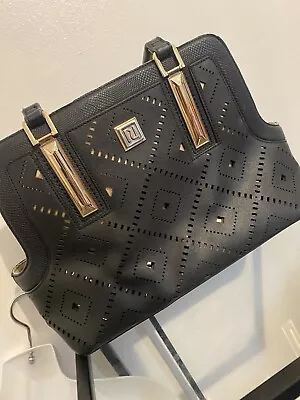 £14.99 • Buy Large River Island Black Beige Tote Bag Handbag Excellent Conditions