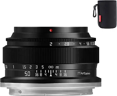 $126.50 • Buy TTartisan 50mm F2 Manual Focus Full-Frame Lens For Sony E-mount Camera A7S A7III