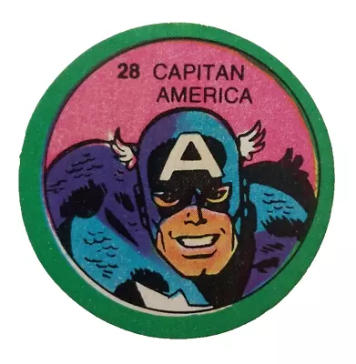 1980 Marvel Superheroes Captain America Card Argentina Variant Not Terrabusi #28 • £62.67