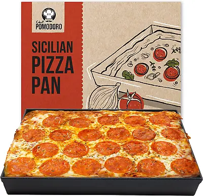 Sicilian Deep Dish Square Pizza Pan 13.2 X 13.2 Inch Non-Stick Aluminum • $48.99