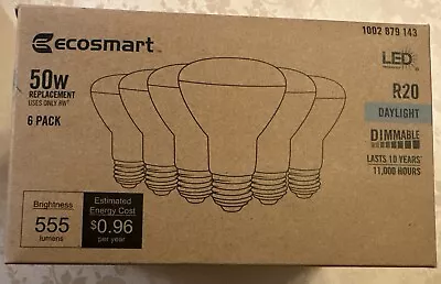 EcoSmart 50-Watt Equivalent BR20 Dimmable LED Light Bulb Daylight (6-Pack) • $12.99
