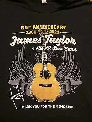 James Taylor 2021 Tour Shirt Size 2XL 2 Sided W Dates Jackson Browne • $21