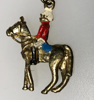 Horse Jockey Racing Races Race Riding Equestrian Vintage Metal Keychain Key Ring • $53.49