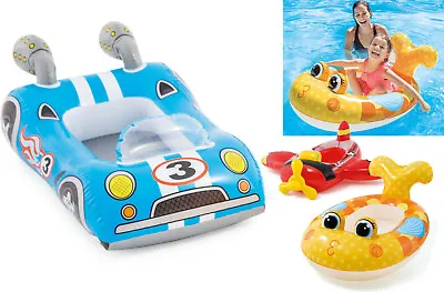 Kids Pool Beach Float Sit In Boat Cruiser Airplane Race Car Fish Ages 3 - 6 Year • $28.79