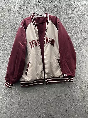 Vintage  Reversible  Texas A&M Aggies NCAA  Starter Jacket Windbreaker L AM • $35