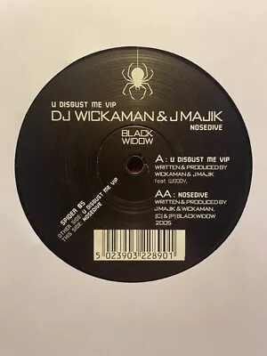 DJ Wickaman & J Majik - U Disgust Me VIP / Nosedive 12  Drum & Bass Jungle Vinyl • $14.93