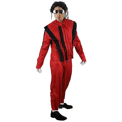 Adults King Of Pop Fancy Dress Costume Superstar Jacko 1980s Thriller Outfit • £17.99