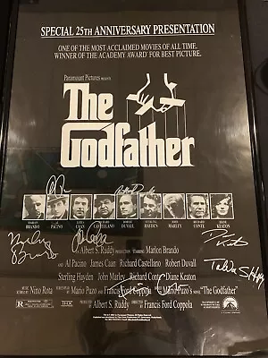 The Godfather 25th Anniversary Movie Poster(Autographed By Cast) • $2950