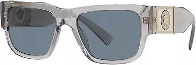 Versace VE4406 530580 56mm Transparent Grey/Blue Sunglasses For Men • $129.99