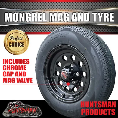 13  & 175R13C Tyre Ford Stud Mongrel Alloy Mag Wheel Caravan Trailer Boat Jetski • $186