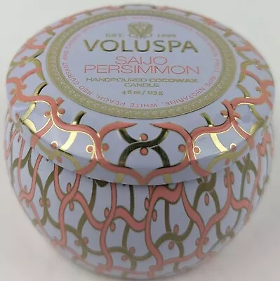 Voluspa Saijo Persimmon Luxury Cocowax 4oz. Mini Tin Candle • $19.95