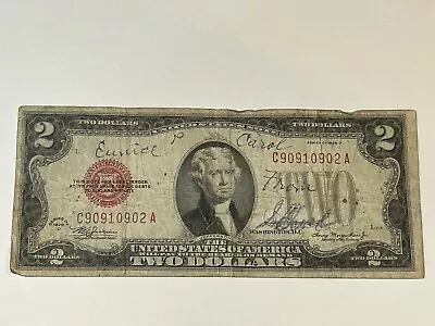1928 D   $2 Red Seal Two Dollars  U.s.note • $5.50