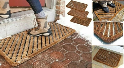 £15.50 • Buy Boston Heavy Duty Brush Shoe Scraper Wire Doormat  Coir Frame Entrance Mats Home