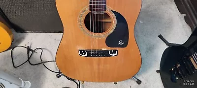 Vintage MIK Epiphone Acoustic Guitar W/Padded Gig Bag • $175