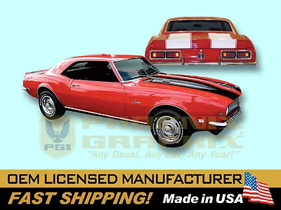 $89 • Buy 1967 1968 Camaro Z28 Rally Super Sport Stencil Decals Racing Stripes Graphic Kit