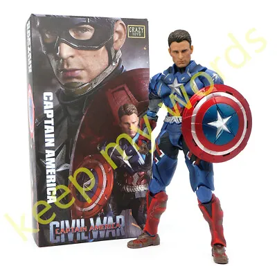 CRAZY TOYS Marvel Avengers End Movie Captain America PVC 10  Action Figure Toy • £54.99