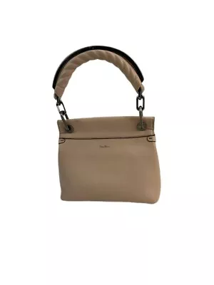 £69.32 • Buy MAX MARA Women's Italy Chain Leather Beige Handbag Size 8x6x4in MSRP $880 NWD