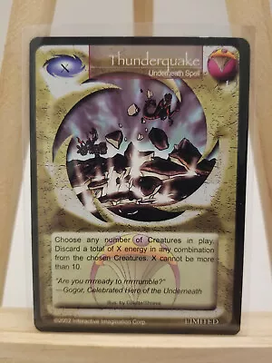 Magi Nation Duel - Thunderquake - Underneath - Alt  Art - LIMITED - Promo - 2002 • $45