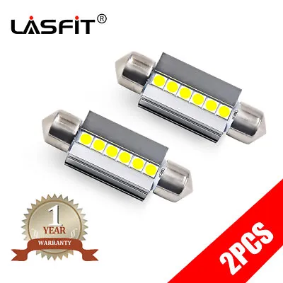 $10.94 • Buy LASFIT 6418 C5W 36MM Festoon LED License Plate Tag Light Bulb 6000K Bright White
