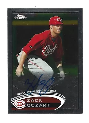 Zack Cozart AUTOGRAPH Cincinnati Reds 2012 Topps Chrome #42 AUTO Baseball • $5.89