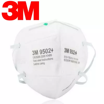 3M 9502+ Protective Disposable Face Mask Cover NIOSH Respirator N95 N95 5 PACK • $12.98