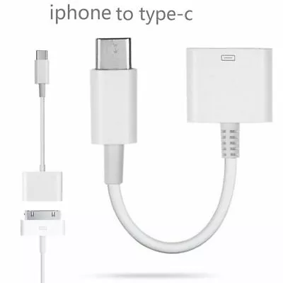 IPhone 4S 30pin Female To Type C Male Charger Adapter Cable • £4.82