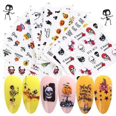 Nail Art Water Decals Stickers Halloween Nail Decoration Nail Wraps Nail DIY HOT • $0.73