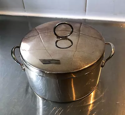 £23.50 • Buy Vintage Mappin & Webb Silver Plate Glass Insert Butter Cooler Lidded Dish