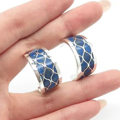 MMA Metropolitan Museum Of Art 925 Sterling Silver Vintage Lapis Lazuli Earrings • $94.95