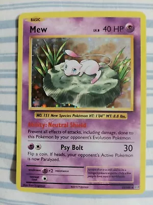 Mew 53/108 XY Evolutions NM Holo Foil Rare Pokemon Card • $9.99