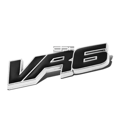 Fit VW Vr6 Golf/Jetta Metal Bumper Trunk Grill Emblem Decal Badge Chrome Black • $6.68