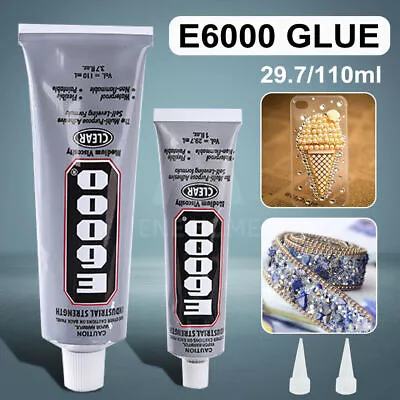 OFFICAL 110ML E6000 Glue Industrial Strength Crafts Diy Rhinestones AU • $10.45