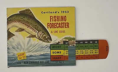 1953 Cortland’s Fishing Forecaster & Tackle Guide Vintage Advertisement • $13