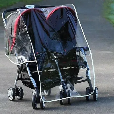 Diono Double Buggy Stroller Pushchair Rain Cover Universal Fit Plastic Protector • £8.95