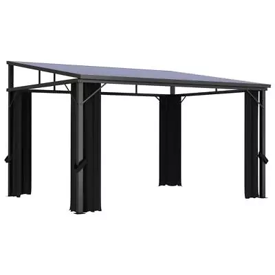 Outdoor Garden Party BBQ Gazebo Marquee Canopy Sun Shelter Shade With Curtains • $1199