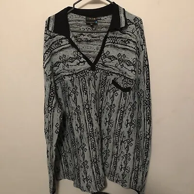 $69.99 • Buy Vintage Coogi Australia Sweater Button Up Biggie Style Mens Size 3XL