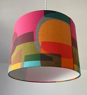 Lampshade Bright Abstract Mid Century Drum Light Shade • £32.45