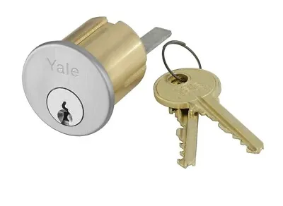 Yale 1109 RIM Cylinder Keyway With 2 Keys 6 Pin US26D NEW NOS • $9.99