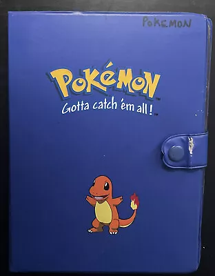 $19.99 • Buy 1999 Vintage Pokemon Card Binder Rare Blue Snap Card Book Charmander