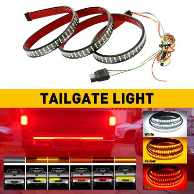 48  Car LED Bar Strip Truck 3 Tailgate Light Row Reverse Signal Brake Tail Lamp • $19.99