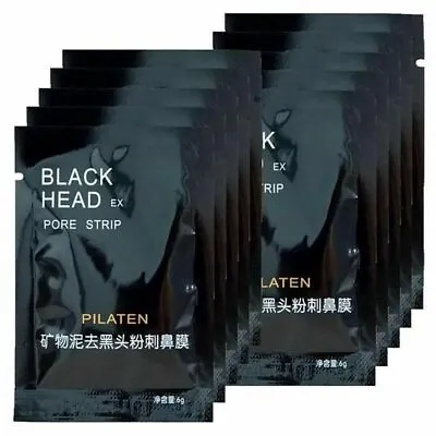 $5.85 • Buy 10 X Face Mask Pilaten Blackhead Acne Remover Cleanser Pore Strips - Black