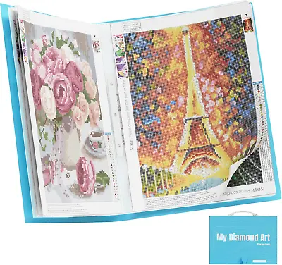 ARTDOT A2 Storage Book For Diamond Painting Kits Diamond Art Portfolio Folder X • £36.46