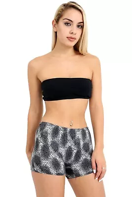 £5 • Buy New Ladies Women Stretchy Animal Print Sexy Look Shorts 